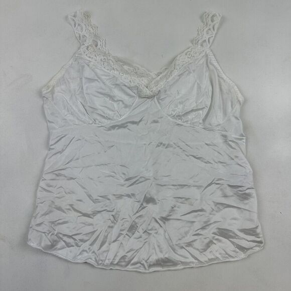 VTG Dixie Belle Lace Trim Nylon White V-Neck Camisole Tank Sz 34 (6511) 02 - Picture 2 of 6